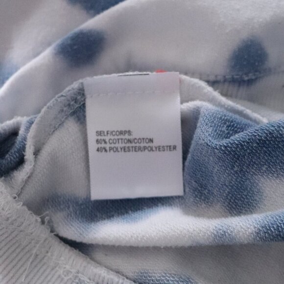 Jane & Delancey Women's Sz Lrg Blue Tie Dye Crewneck Stretch Pullover Sweatshirt - Picture 11 of 12